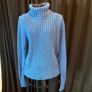 Hillard & Hanson royal blue ribbed turtleneck